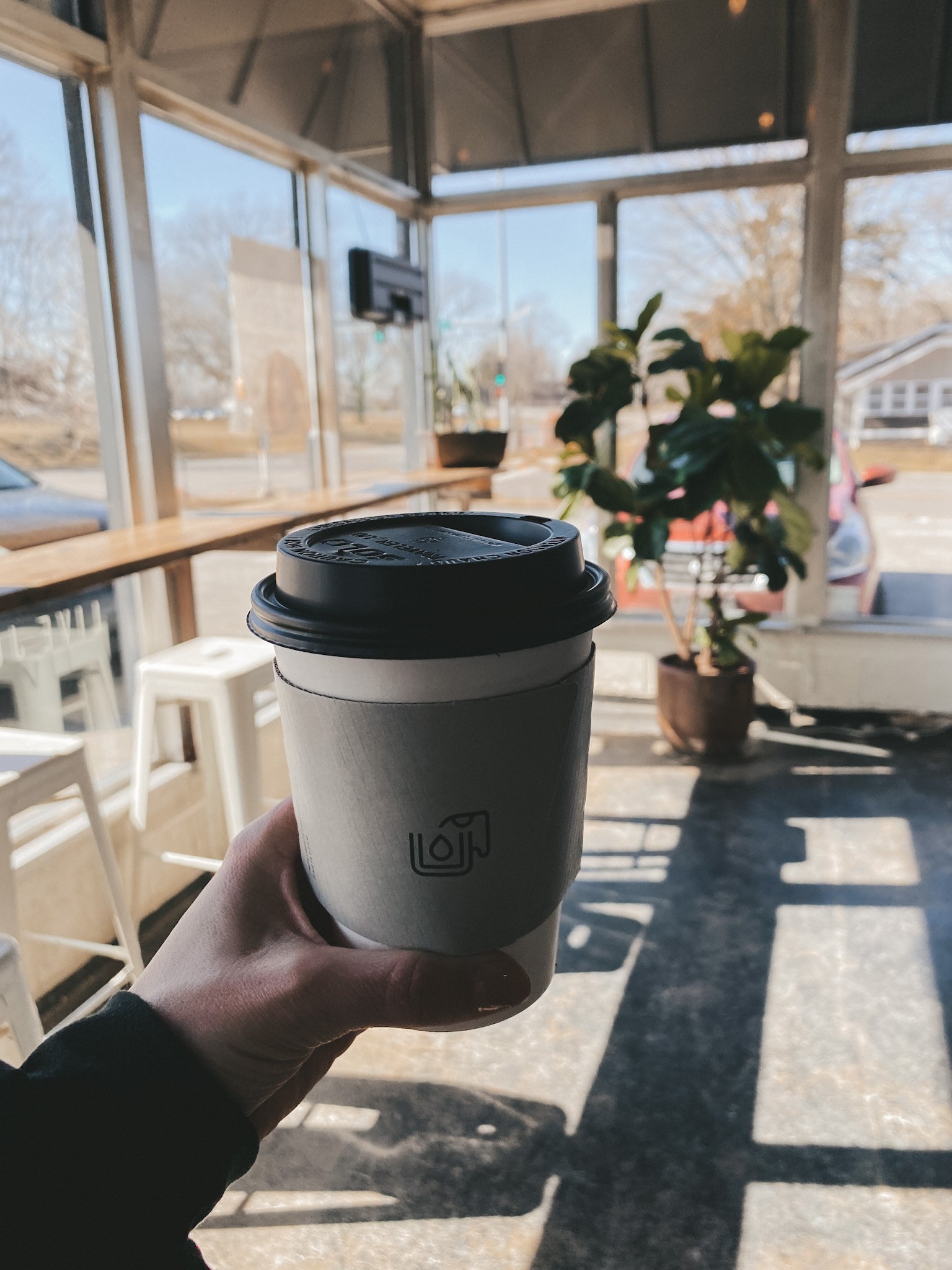 coffee cup in The Filling Station coffee shop