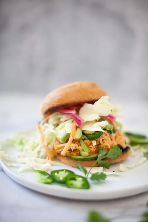 Easy Buffalo Chicken Sandwiches by Lillie Eats and Tells