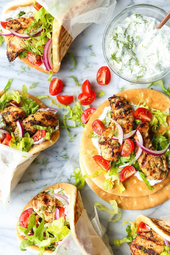 Greek Chicken Gyros by Damn Delicious