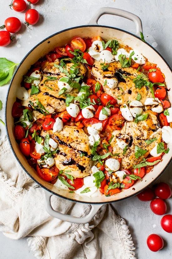 Caprese Chicken Skillet by Skinnytaste