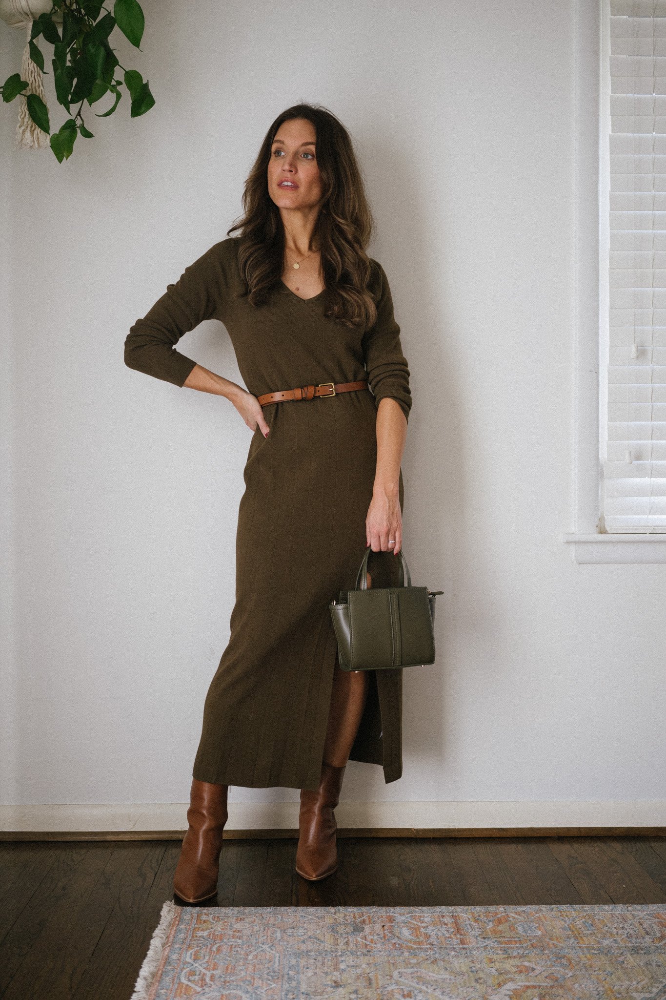 long knit dress Erin Sleeves in Sienna Pink Haley long sweaterdress Twilight Moments Long Sleeve Knit