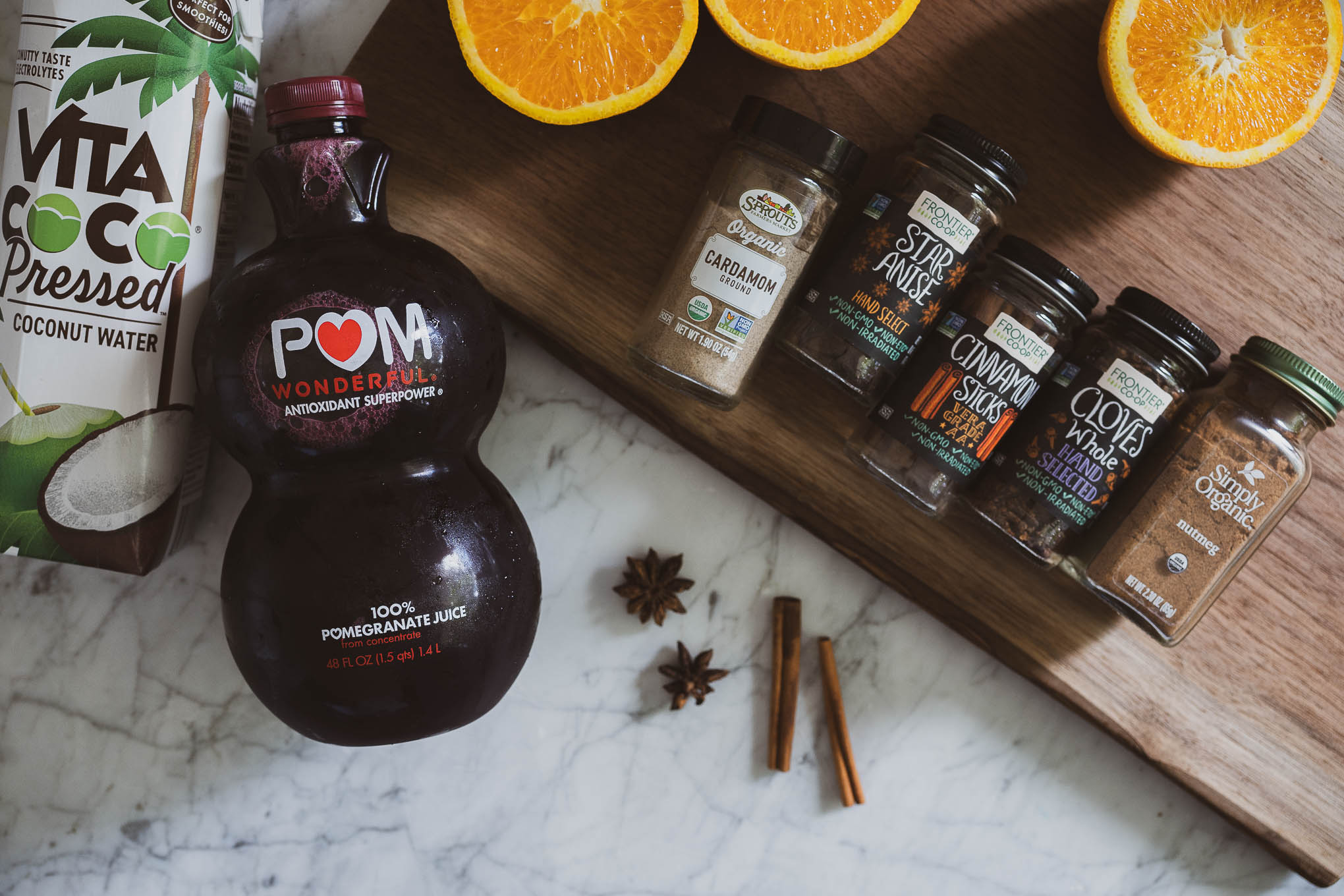ingredients to make non-alcoholic mulled wine